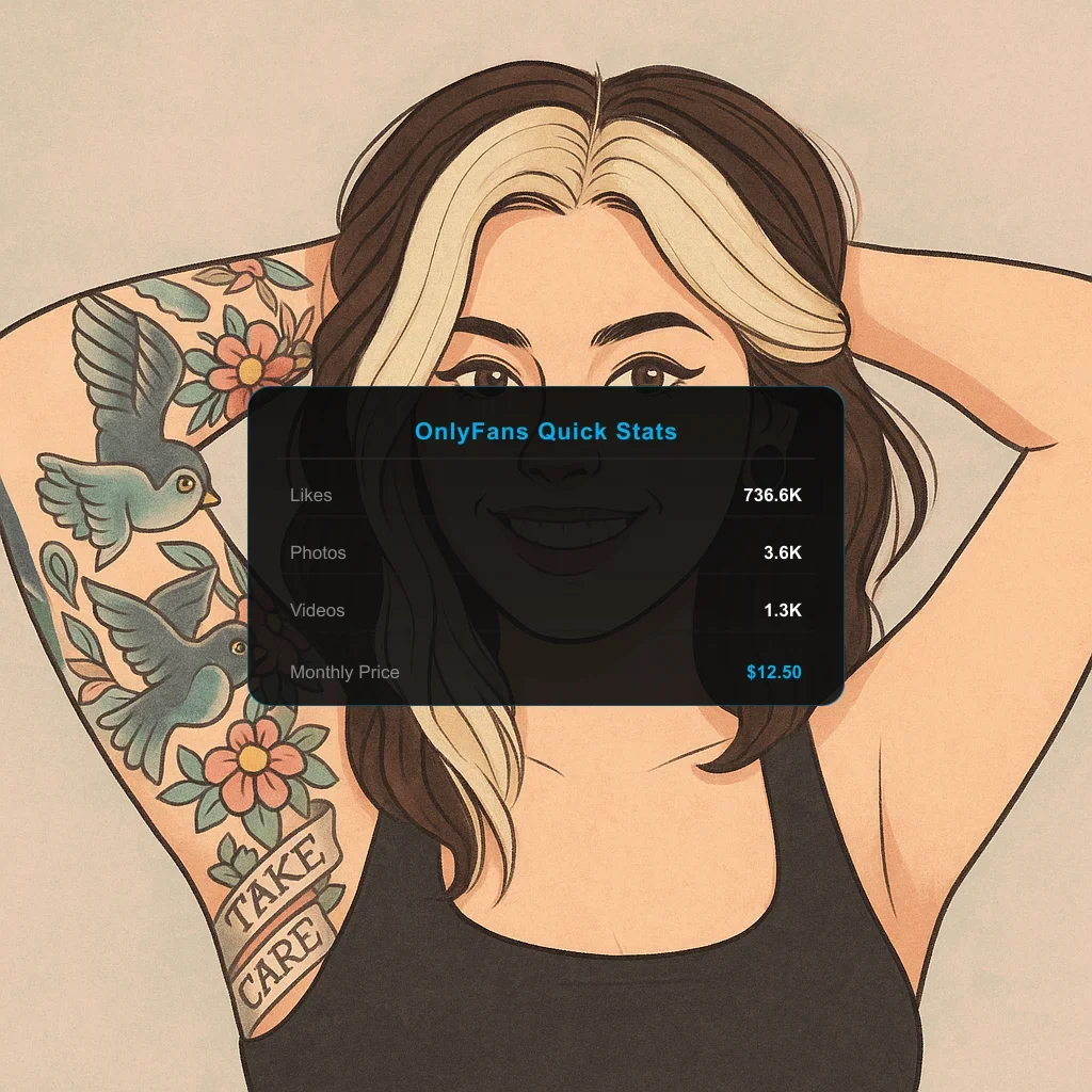 mamaplugs Portrait illustration + OnlyFans Quick Peek overlay