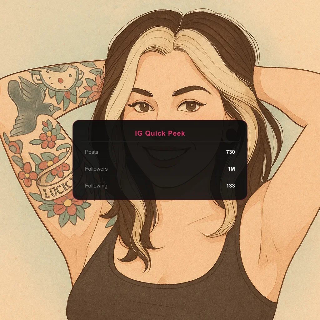 mamaplugs Portrait illustration + Instagram Quick Peek overlay